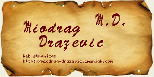 Miodrag Dražević vizit kartica